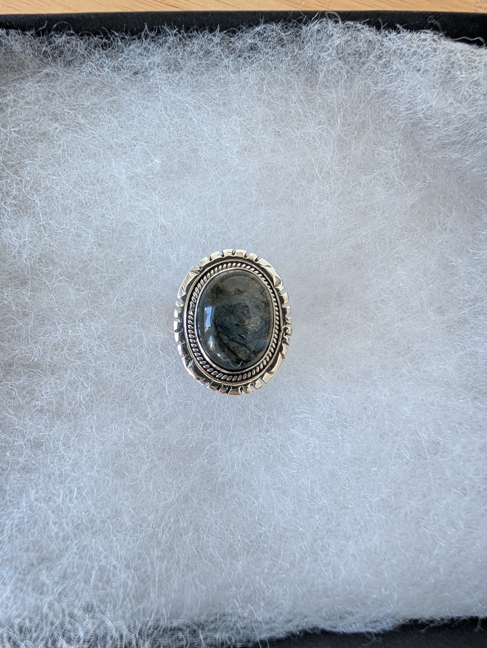 Labradorite 925 Sterling Silver Ring Size 6.5